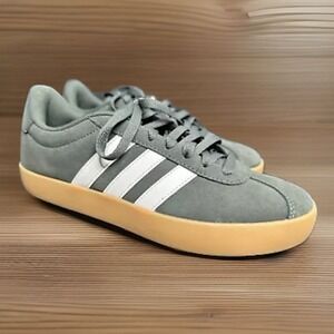 Adidas VL Court 3.0 ID6277 Skateboard Shoes Olive Green White Gum Men's 7 *NEW*